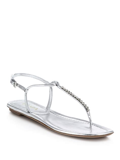 prada bright crystal|Prada crystal flat shoes.